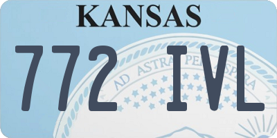 KS license plate 772IVL