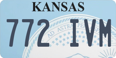 KS license plate 772IVM