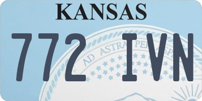 KS license plate 772IVN