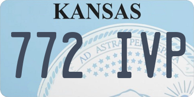 KS license plate 772IVP
