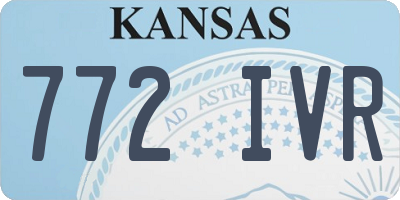 KS license plate 772IVR