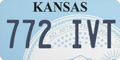 KS license plate 772IVT