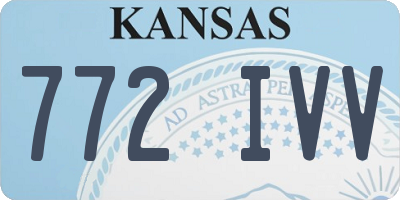 KS license plate 772IVV