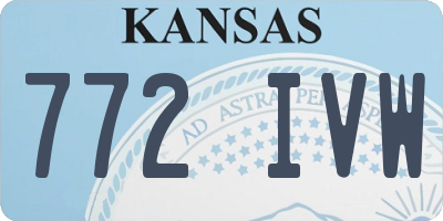 KS license plate 772IVW