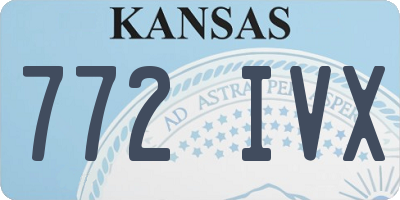 KS license plate 772IVX