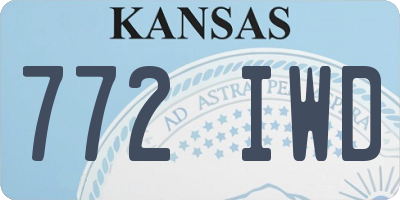KS license plate 772IWD
