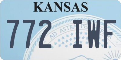 KS license plate 772IWF