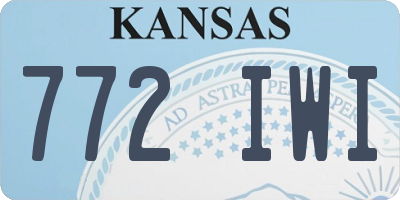 KS license plate 772IWI