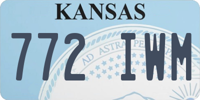 KS license plate 772IWM