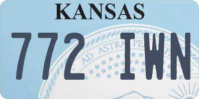 KS license plate 772IWN
