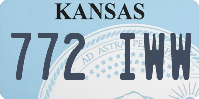 KS license plate 772IWW