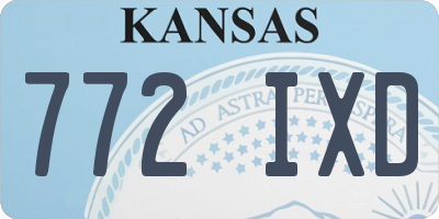 KS license plate 772IXD