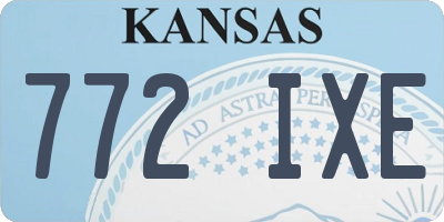 KS license plate 772IXE