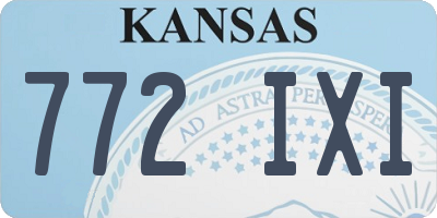 KS license plate 772IXI
