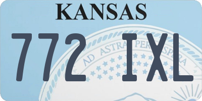 KS license plate 772IXL