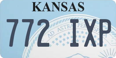 KS license plate 772IXP