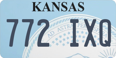 KS license plate 772IXQ