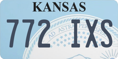 KS license plate 772IXS