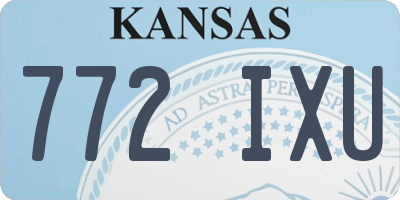 KS license plate 772IXU