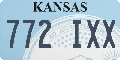 KS license plate 772IXX