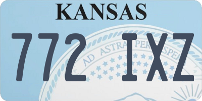 KS license plate 772IXZ