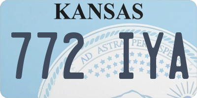 KS license plate 772IYA