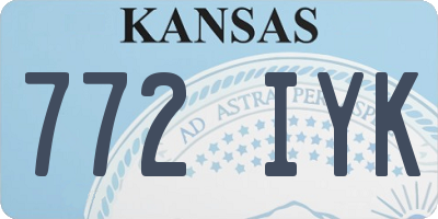 KS license plate 772IYK