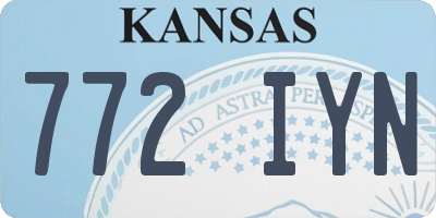 KS license plate 772IYN