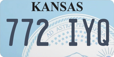 KS license plate 772IYQ