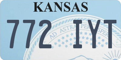 KS license plate 772IYT