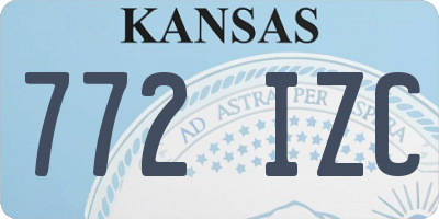 KS license plate 772IZC