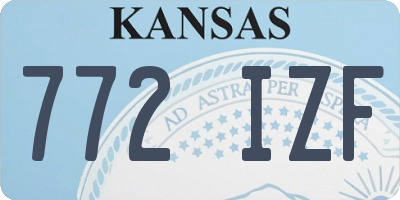KS license plate 772IZF