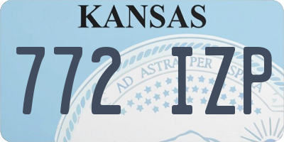 KS license plate 772IZP