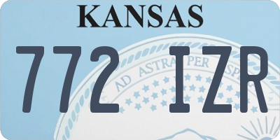 KS license plate 772IZR