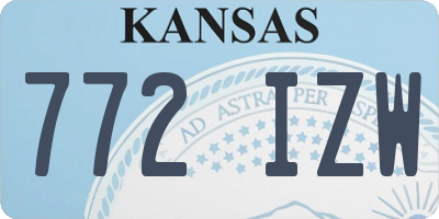 KS license plate 772IZW
