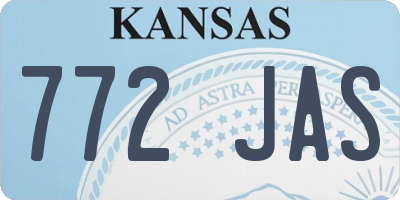 KS license plate 772JAS