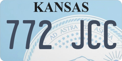 KS license plate 772JCC