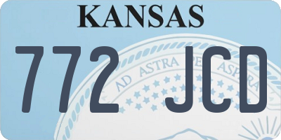 KS license plate 772JCD