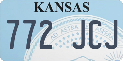 KS license plate 772JCJ