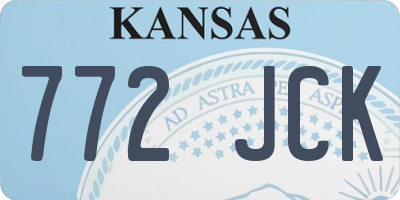 KS license plate 772JCK
