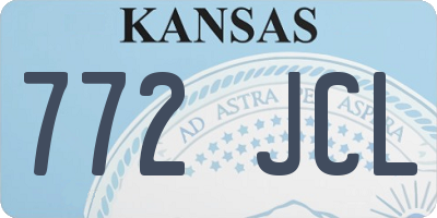 KS license plate 772JCL