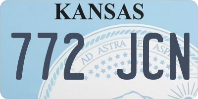 KS license plate 772JCN