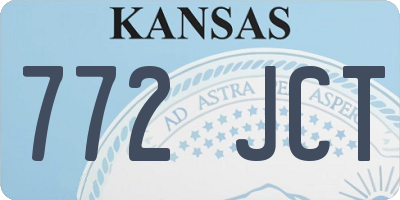 KS license plate 772JCT