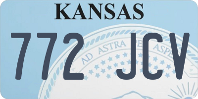 KS license plate 772JCV