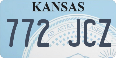 KS license plate 772JCZ