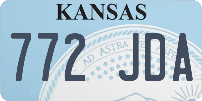 KS license plate 772JDA