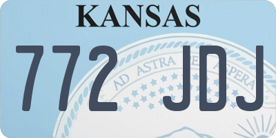 KS license plate 772JDJ