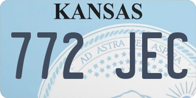 KS license plate 772JEC