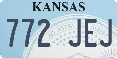 KS license plate 772JEJ