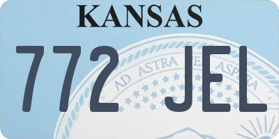 KS license plate 772JEL